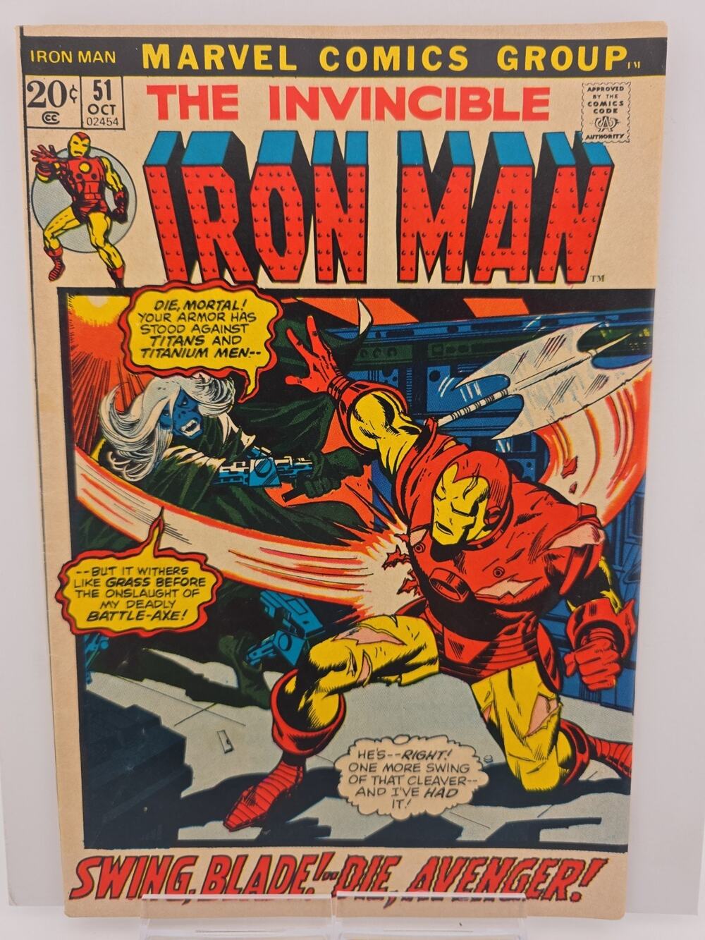 The Invincible Iron Man #51 Swing, Blade!.. Die, Avenger!